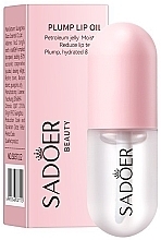 Питательный плампер для губ с эффектом увеличения - Sadoer Plump Lip Oil — фото N1