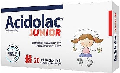Пробиотик для детей со вкусом клубники - Polpharma Acidolac Junior — фото N1