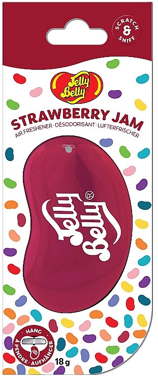 Ароматизатор для авто "Полуничний джем" - Jelly Belly Strawberry Jam Air Freshener — фото N1