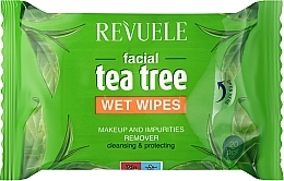 Духи, Парфюмерия, косметика Влажные салфетки для снятия макияжа с экстрактом чайного дерева - Revuele Tea Tree Wet Wipes