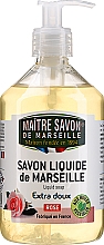 Жидкое марсельское мыло "Роза" - Maitre Savon De Marseille Savon Liquide De Marseille Rose Liquid Soap — фото N1