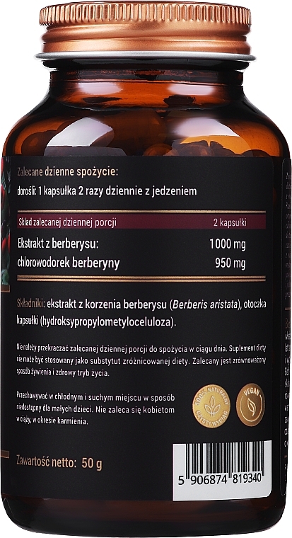 Пищевая добавка "Берберин", 500 мг - Doctor Life Berberine 500 mg — фото N2