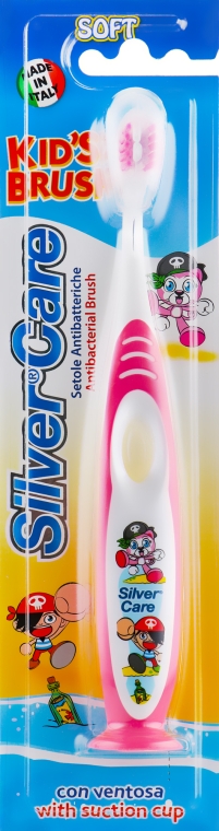Зубная щетка для малышей "Kids Brush", розовая - Silver Care — фото N1