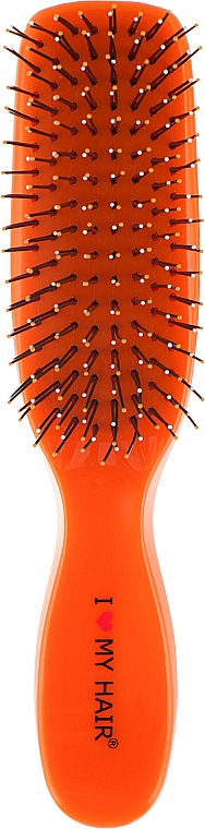 Щетка для волос "Spider" 1503, 8 рядов, глянцевая, оранжевая - I Love My Hair — фото N1