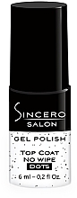 Парфумерія, косметика Верхнє покриття для гель-лаку - Sincero Salon Gel Polish Top Coat No Wipe Dots