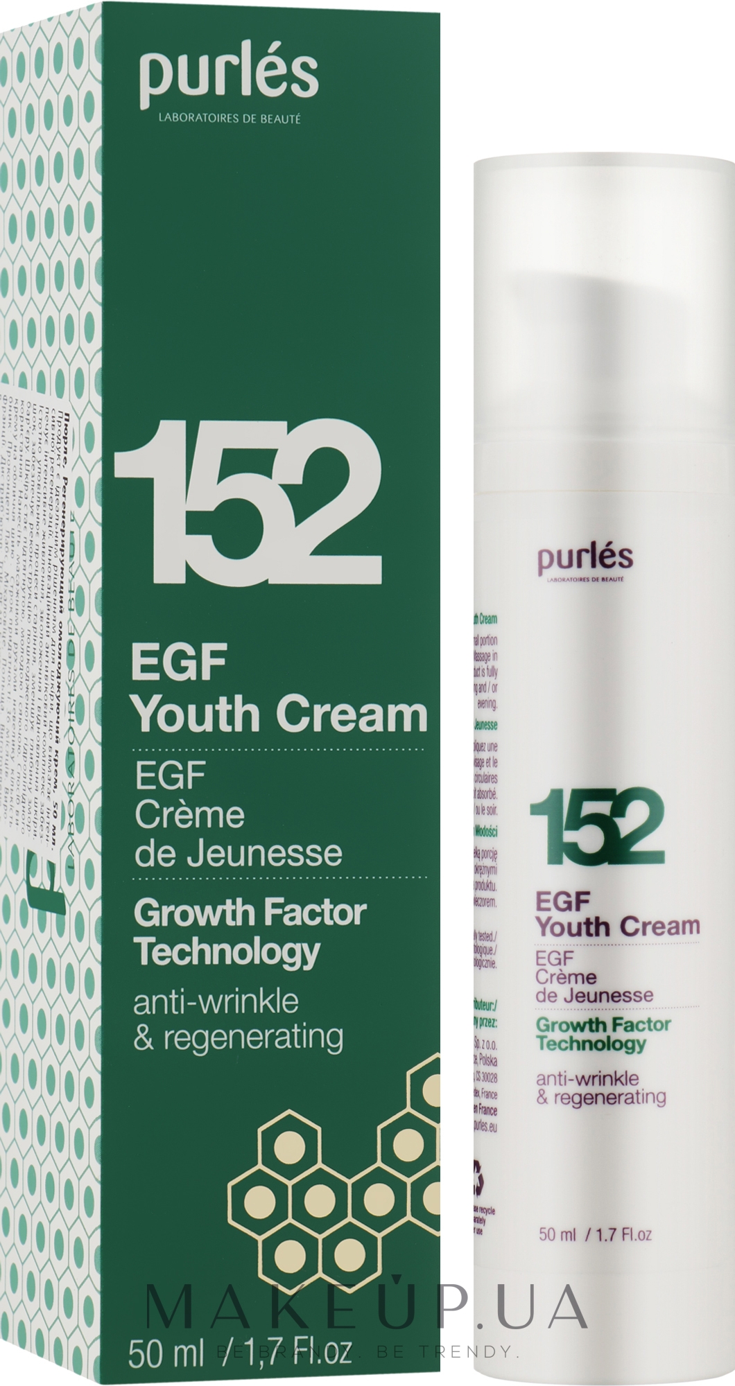 Регенерувальний омолоджувальний крем для обличчя - Purles Growth Factor Technology 152 Youth Cream — фото 50ml