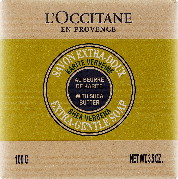Мило "Каріте-вербена" - L'occitane Shea Butter Extra Gentle Soap Verbena — фото N1