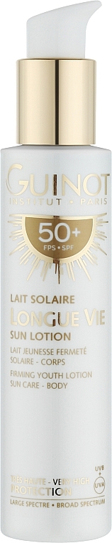 Антивіковий сонцезахисний лосьйон для тіла - Guinot Longue Vie Sun Lotion SPF50+ — фото N1