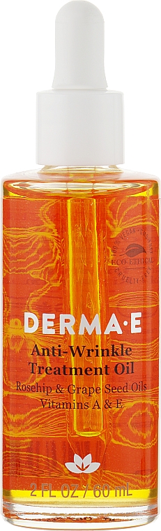 Олія з вітамінами А і Е проти зморшок - Derma E Anti-Wrinkle Treatment Oil — фото N1