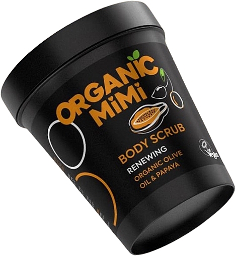 Скраб для тіла оновлювальний «Олива та папайя» - Organic Mimi Body Scrub Renewing Olive & Papaya — фото N1