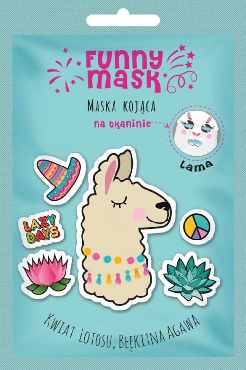 Заспокійлива маска для обличчя "Лама" - Marion Funny Mask Lama — фото N1