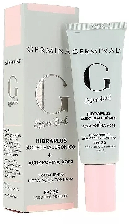 Крем для обличчя з гіалуроновою кислотою - Germinal Essential Hidraplus Hyaluronic Acid Spf30 — фото N1