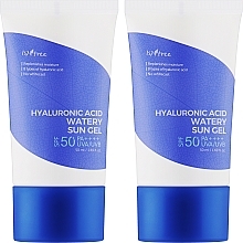 УЦЕНКА Набор солнцезащитных гелей - IsNtree Hyaluronic Acid Watery Sun Gel SPF 50+ PA++++ (gel/2x50ml) * — фото N2