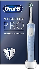 Електрична зубна щітка, блакитна - Oral-B Vitality Pro Protect X Clean Blue — фото N1