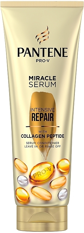 Бальзам-ополіскувач для волосся "Інтенсивне відновлення. Чудо-сироватка" - Pantene Pro-V Intensive Repair Miracle Serum With Collagen Peptide — фото N1