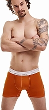 Трусы-транки мужские, оранжевые - Apriori — фото N4