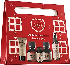 Духи, Парфюмерия, косметика Набор - Nashi Argan Christmas Try Me Set + Surprise (shm/50ml + cond/50ml + oil/10ml + mask/40ml + mask/20ml)