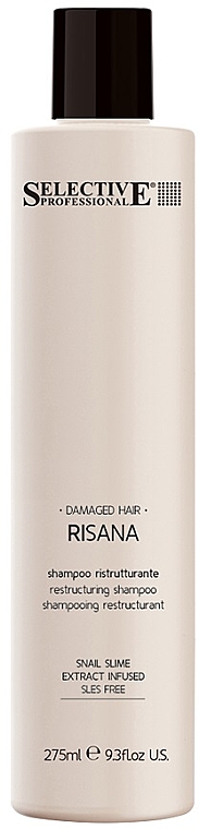 Восстанавливающий шампунь для волос - Selective Professional Risana Restructuring Shampoo — фото N1
