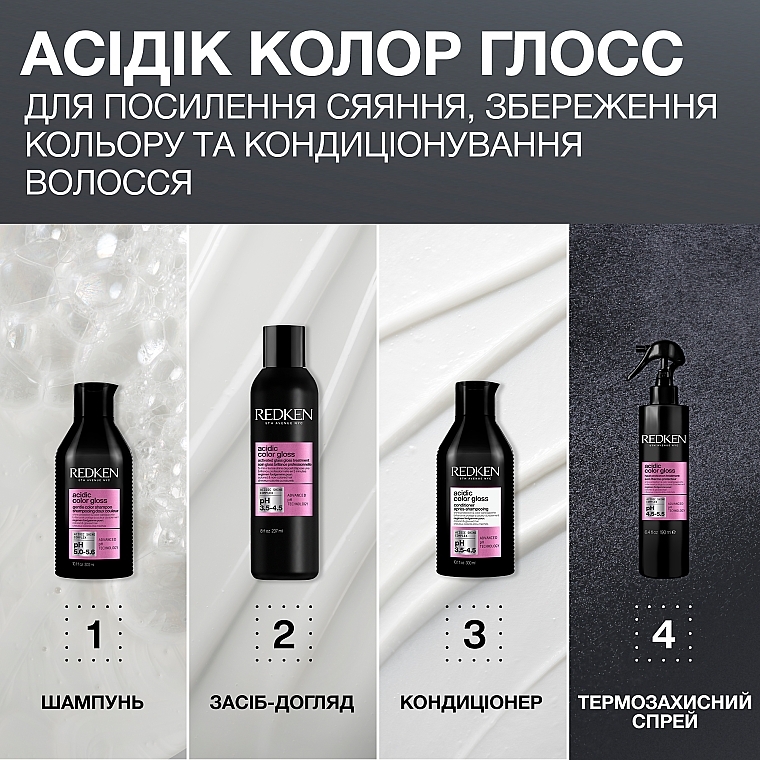 Засіб-догляд для інтенсивного сяяння фарбованого та натурального волосся - Redken Acidic Color Gloss Activated Glass Gloss Treatment  — фото N6