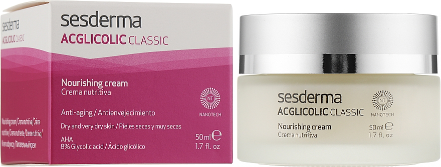 Ночной питательный крем - SesDerma Laboratories Acglicolic Classic Nourising Cream — фото N2