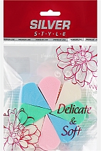 Спонж для макіяжу "Квітка", Sp-232, 8 в 1 - Silver Style — фото N1