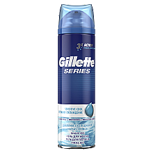 Гель для гоління для чутливої шкіри, з ефектом охолодження - Gillette Series Sensitive Cool Skin Shave Gel for Men — фото N2