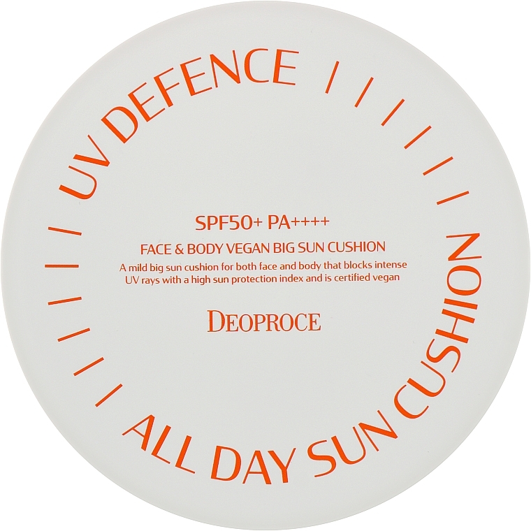 Сонцезахисний кушон для обличчя та тіла - Deoproce UV Defence All Day Sun Cushion SPF50+ PA++++