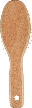 Щітка для волосся, овальна, 4896, зі світлим дерев'яним корпусом - Top Choice — фото N2