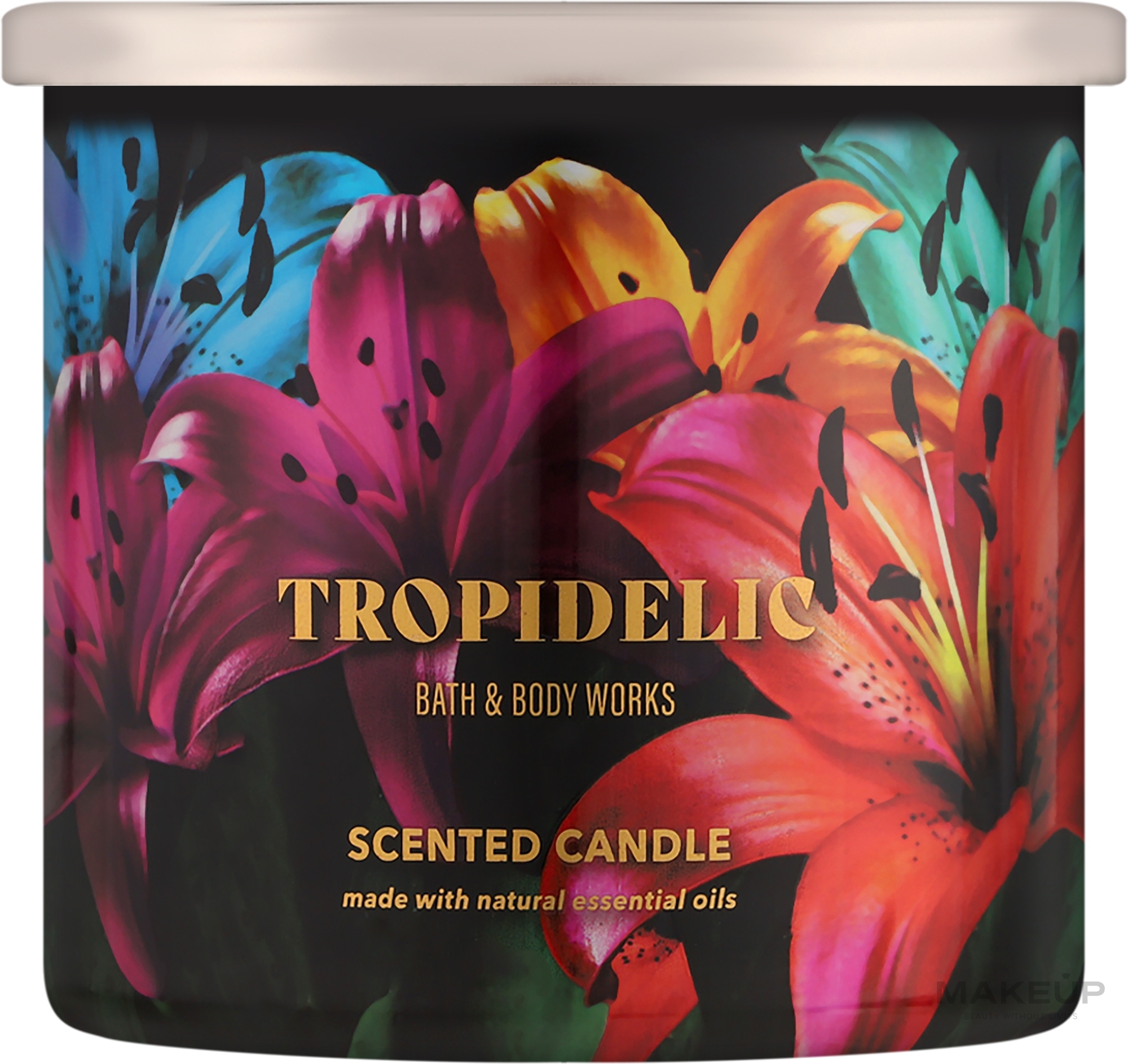 Аромасвеча 3-х фитильная - Bath and Body Works Tropidelic Candle — фото 411g