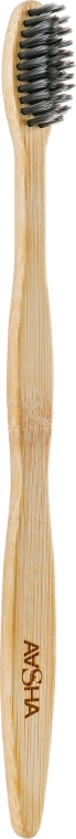 Бамбуковая зубная щетка с угольной щетиной, средняя - Aasha Eco-friendly — фото N2