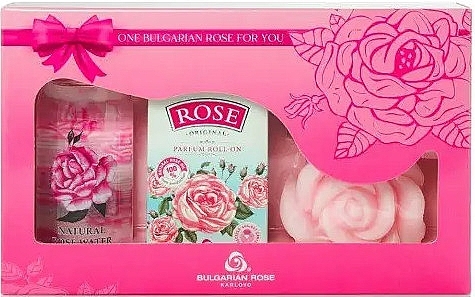 Bulgarian Rose Rose - Набір (parfum/roll/on/9ml + water/100ml + soap/70g) — фото N1