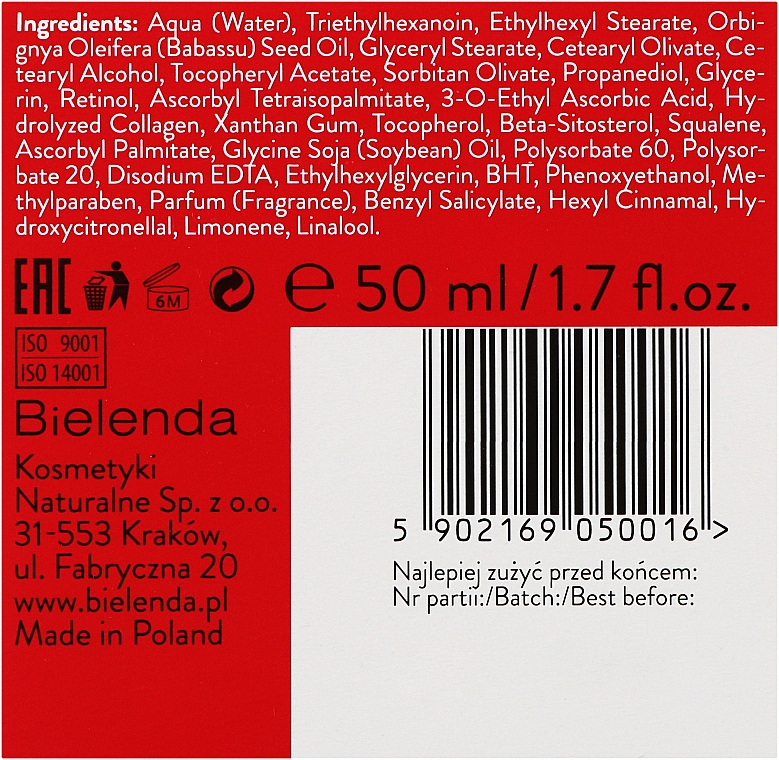 Відновлювальний крем для обличчя проти зморщок 60+ - Bielenda Super Trio Retinol + Vit C + Kolagen — фото N3