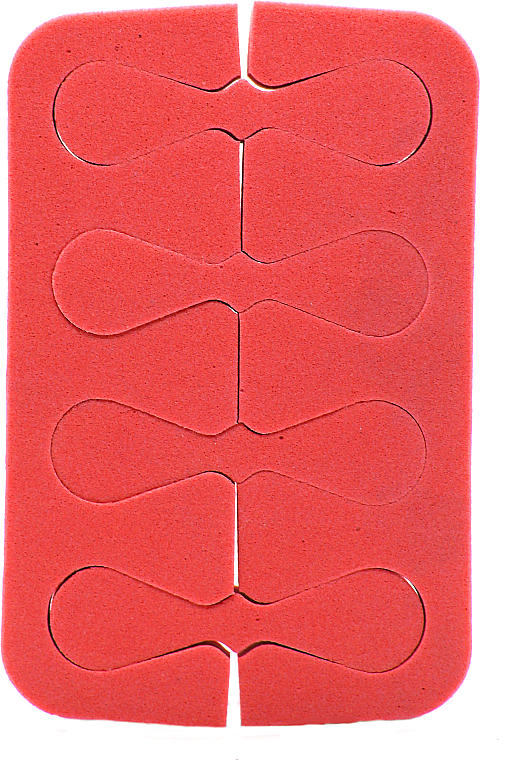 Роздільники для чоловічого педикюру, червоні - Світ леді — фото N1