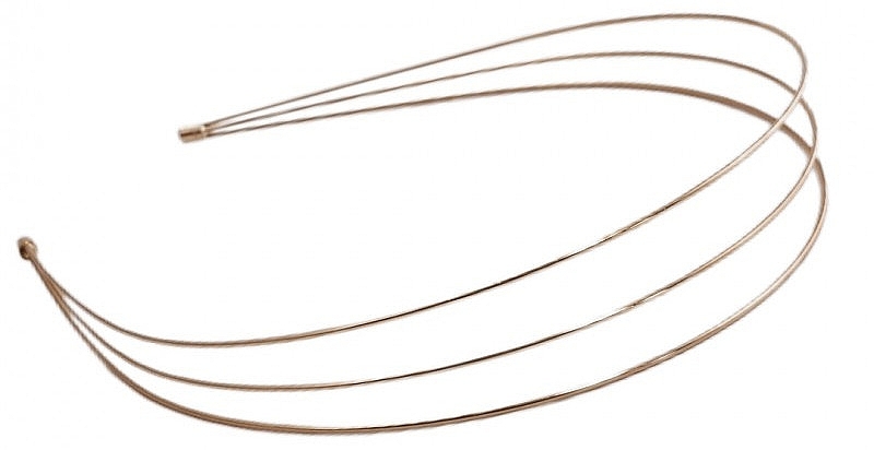 Декоративний металевий обруч для волосся, золото - Ecarla — фото N1