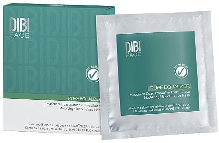 Матувальна біоцелюлозна маска для обличчя - DIBI Milano Pure Equalizer Mattifying Biocellulose Mask — фото N1