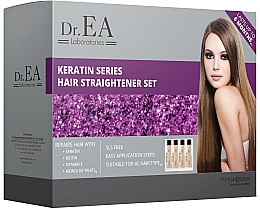 Парфумерія, косметика Набір - Dr.EA Keratin Series Hair Straightener Set (hair/cr/130ml + shp/130ml + smp/130ml + mask/130ml)