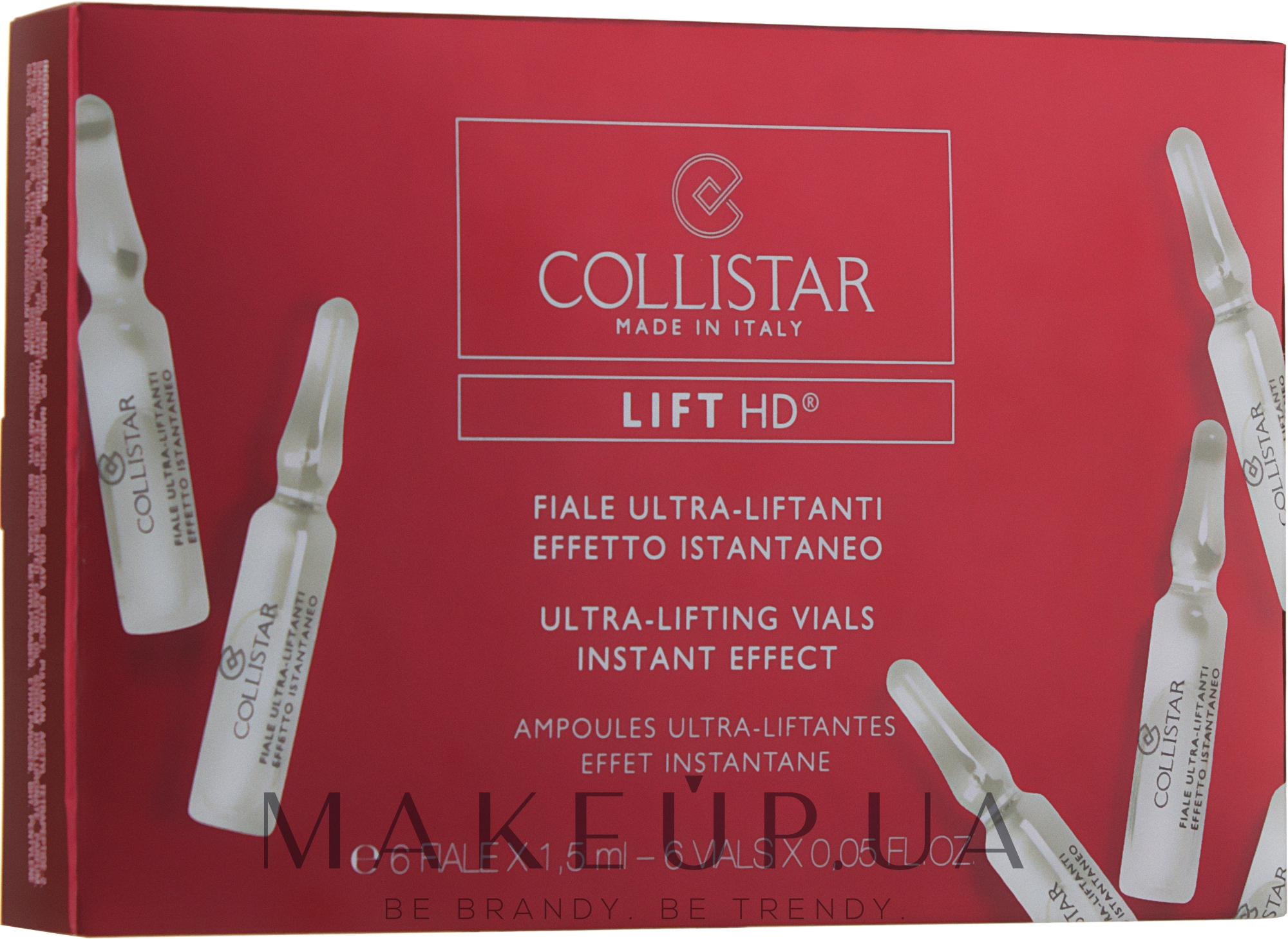 Ультраліфтинг-ампули з миттєвим ефектом для обличчя, шиї і декольте - Collistar Lift HD Ultra Lifting Vials Instant Effect — фото 6x1.5ml