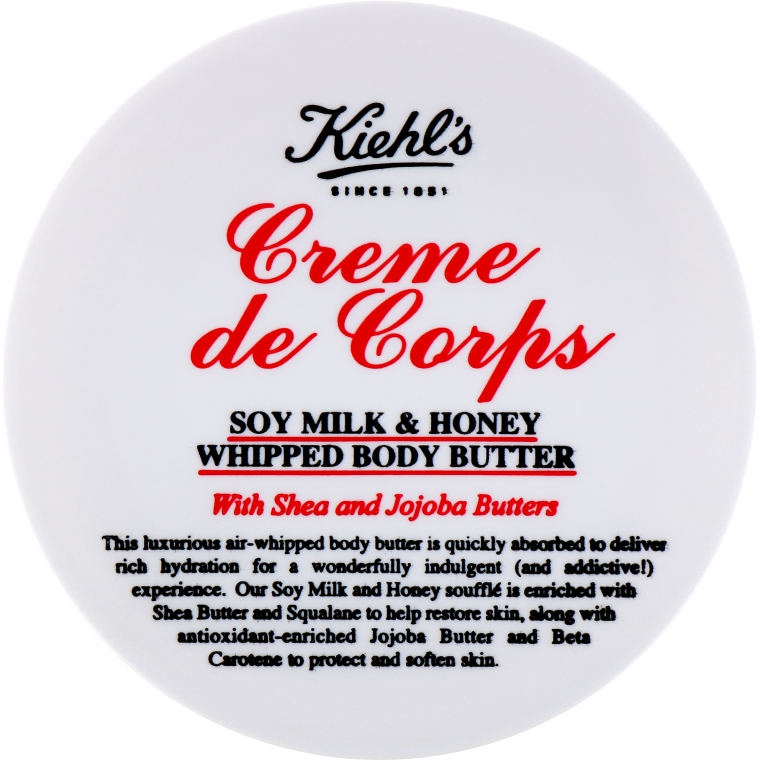 Крем для тіла, з ароматом соєвого молока і меду - Kiehl's Creme de Corps Whipped Body Butter Soy Milk & Honey — фото N3