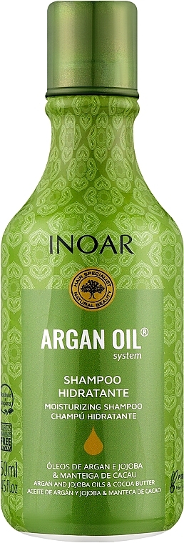 Шампунь для волосся з аргановою олією - Inoar Argan Oil Moisturizing Shampoo — фото N1