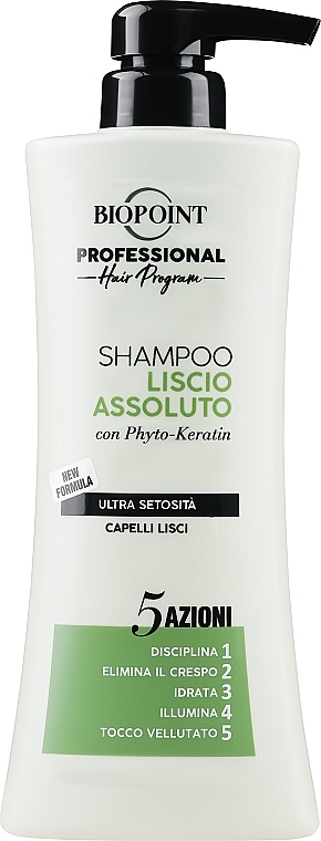 Шампунь для непослушных и вьющихся волос - Biopoint Liscio Assoluto Shampoo — фото N1