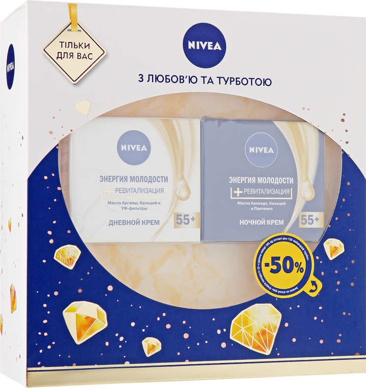 Набор "Энергия молодости 2019" - NIVEA (f/d/cr/50ml + f/n/cr/50ml)