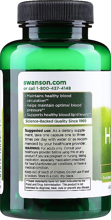 Харчова добавка "Екстракт глоду", 250 мг - Swanson Hawthorn Extract — фото N2