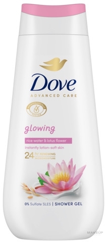 Крем-гель для душу "Сяяння шкіри" - Dove Care By Nature Glowing Shower Gel — фото 225ml