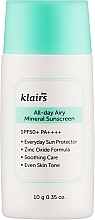 Парфумерія, косметика М’який мінеральний сонцезахисний крем - Klairs All-day Airy Mineral Sunscreen (міні)