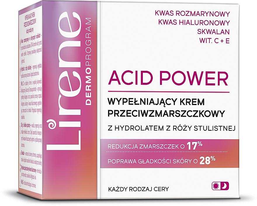 Крем для обличчя від зморщок з розмариновою кислотою - Lirene Acid Power