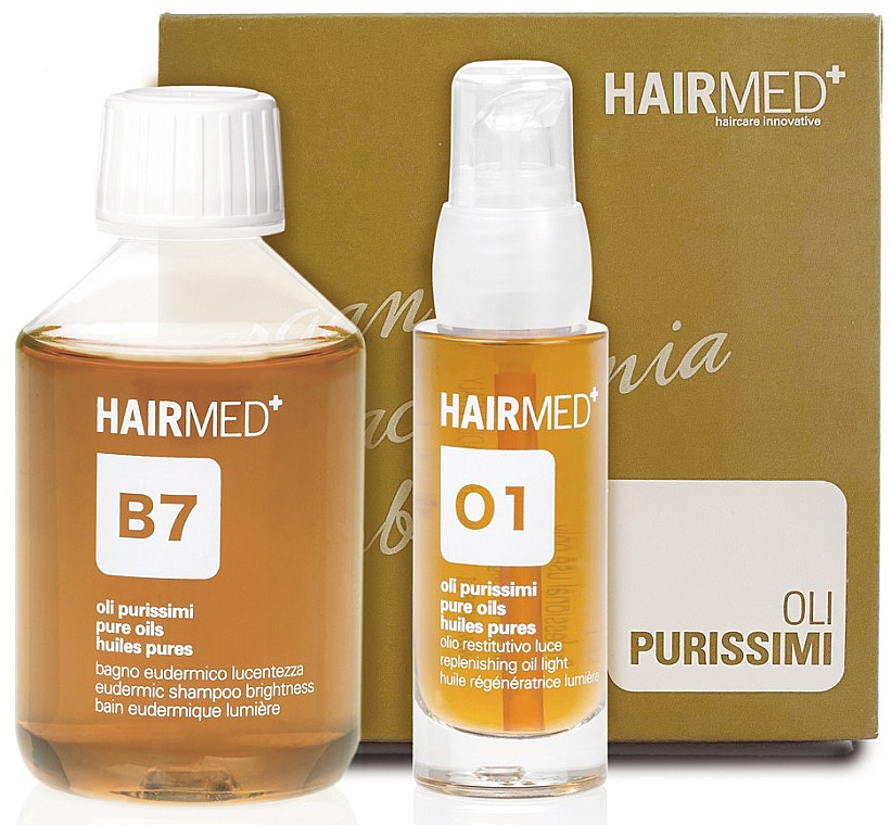 Набор - Hairmed Brightness Gift (h/shampoo/200ml + h/oil/30ml) — фото N1