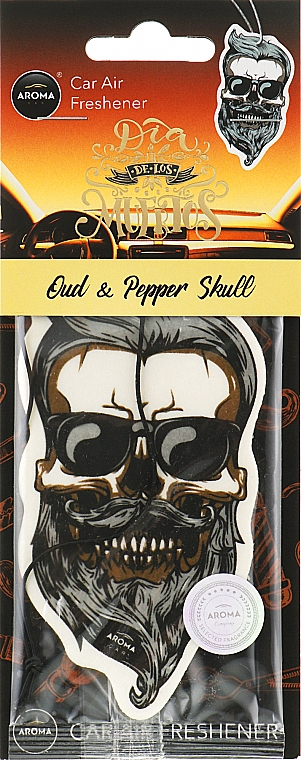 Ароматизатор для авто "Oud & Pepper Skull" - Aroma Car Dia De Los Muertos