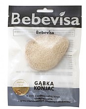 Спонж для умывания, капля, двусторонний " Скорлупа грецкого ореха и чистота" - Bebevisa Konjac Sponge — фото N1