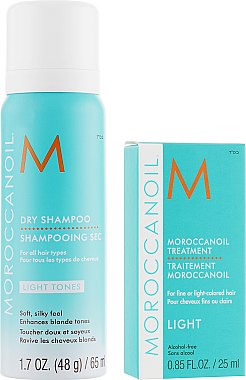 Подарочный набор для светлых и тонких волос - MoroccanOil Gym Refresh Kit (dry/shm/65ml + oil/25ml + bottle) — фото N2