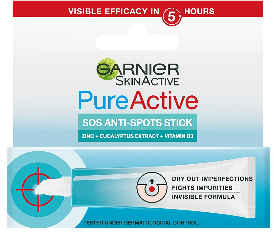 Гель проти вугрів - Garnier Skin Active Pure Active SOS Anti-Spot Stick — фото N1